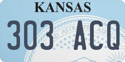 KS license plate 303ACQ