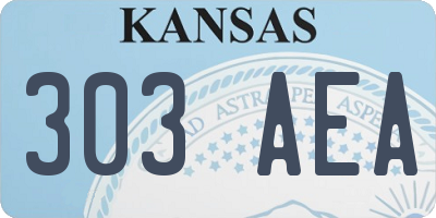 KS license plate 303AEA