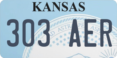 KS license plate 303AER