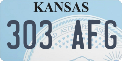 KS license plate 303AFG