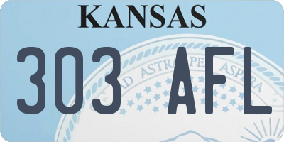 KS license plate 303AFL