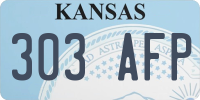 KS license plate 303AFP