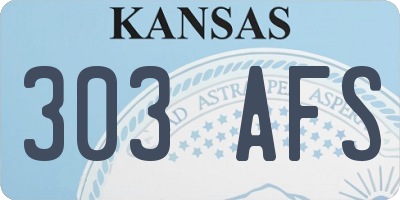KS license plate 303AFS