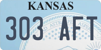 KS license plate 303AFT