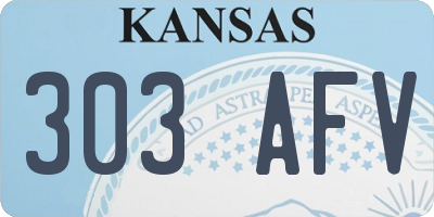KS license plate 303AFV