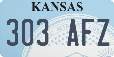 KS license plate 303AFZ