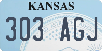 KS license plate 303AGJ