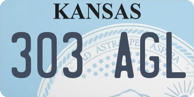 KS license plate 303AGL