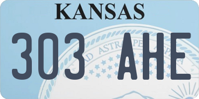 KS license plate 303AHE