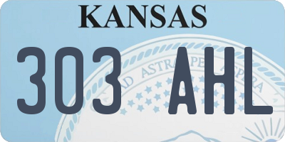 KS license plate 303AHL