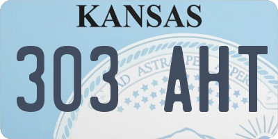 KS license plate 303AHT