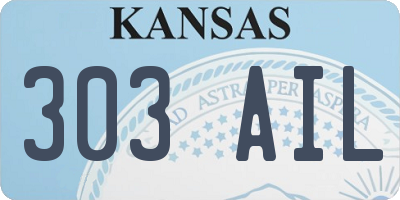 KS license plate 303AIL