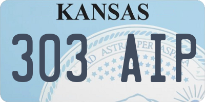 KS license plate 303AIP