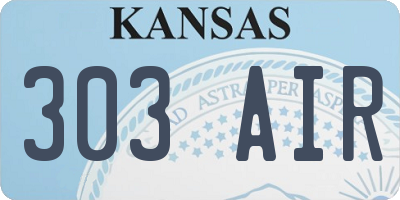 KS license plate 303AIR