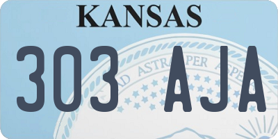 KS license plate 303AJA