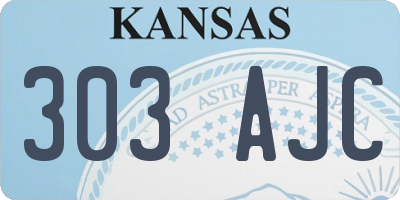 KS license plate 303AJC