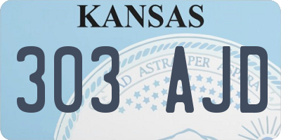 KS license plate 303AJD