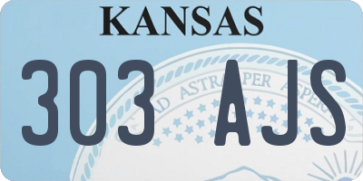 KS license plate 303AJS