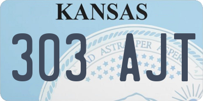 KS license plate 303AJT