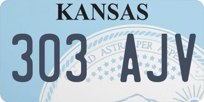 KS license plate 303AJV