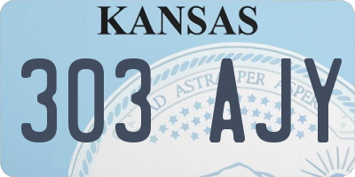 KS license plate 303AJY