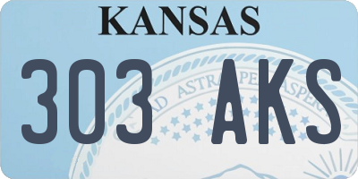 KS license plate 303AKS