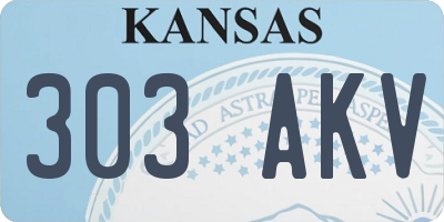 KS license plate 303AKV