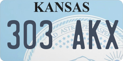 KS license plate 303AKX
