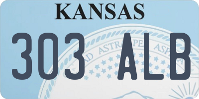 KS license plate 303ALB