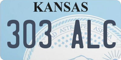 KS license plate 303ALC