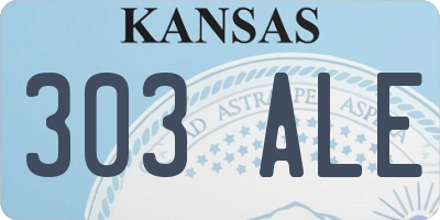 KS license plate 303ALE