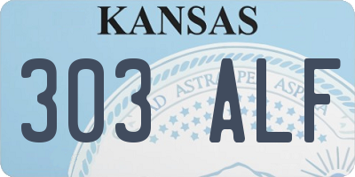 KS license plate 303ALF