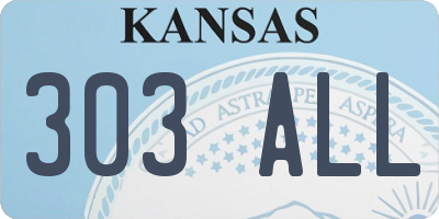 KS license plate 303ALL