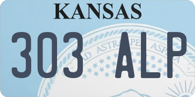 KS license plate 303ALP