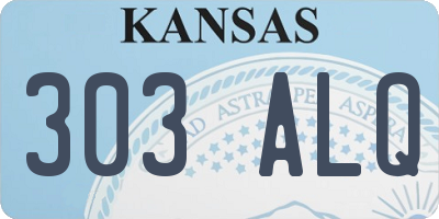 KS license plate 303ALQ