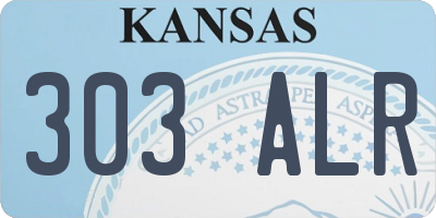 KS license plate 303ALR
