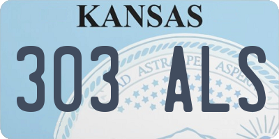 KS license plate 303ALS