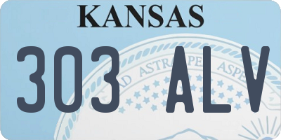 KS license plate 303ALV