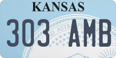 KS license plate 303AMB