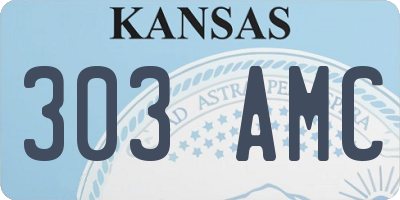 KS license plate 303AMC