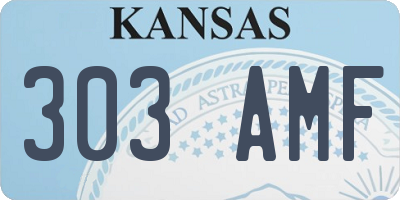 KS license plate 303AMF
