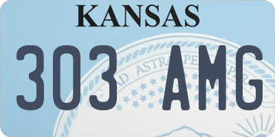 KS license plate 303AMG