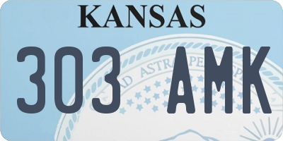 KS license plate 303AMK