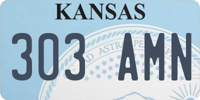 KS license plate 303AMN