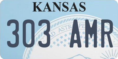KS license plate 303AMR