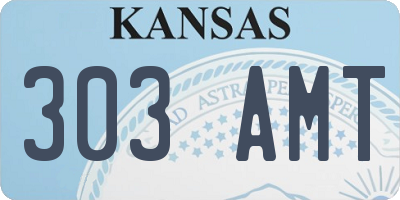 KS license plate 303AMT