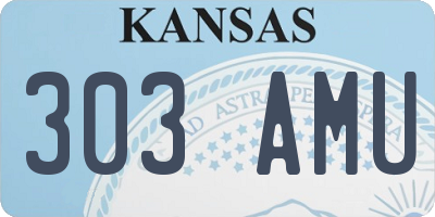 KS license plate 303AMU