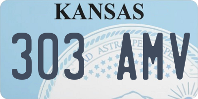 KS license plate 303AMV