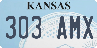 KS license plate 303AMX