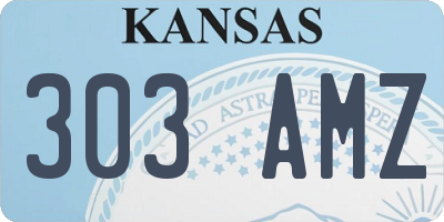KS license plate 303AMZ